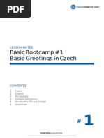 Czech Greetings for Beginners | PDF | Verb | English Language