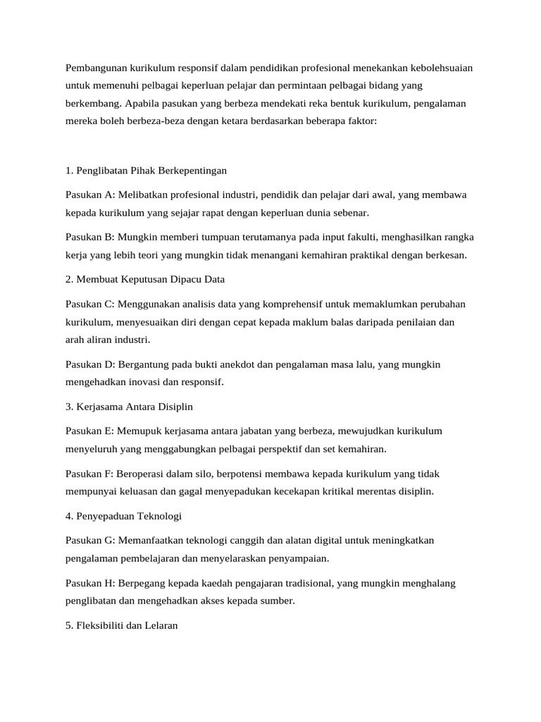 Pembangunan Kurikulum Responsif di Malay | PDF