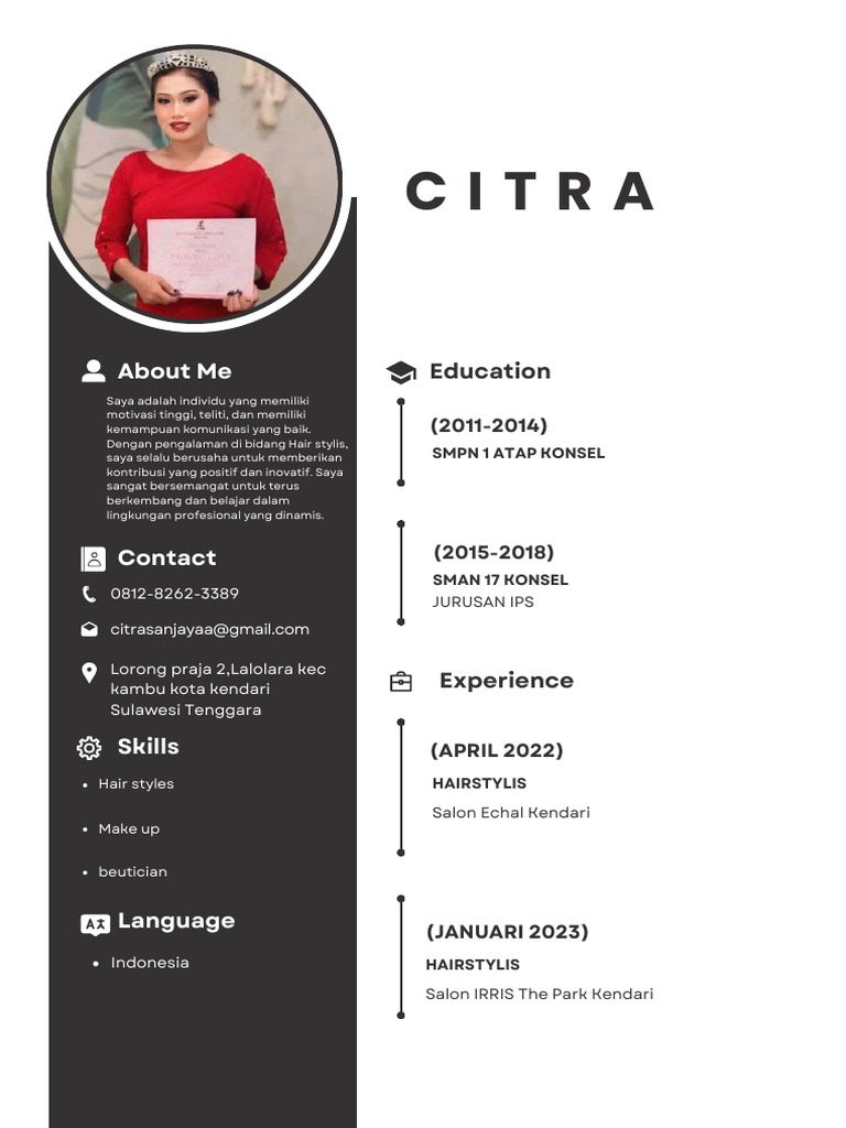 Modern Minimalist CV Resume.pdf | PDF
