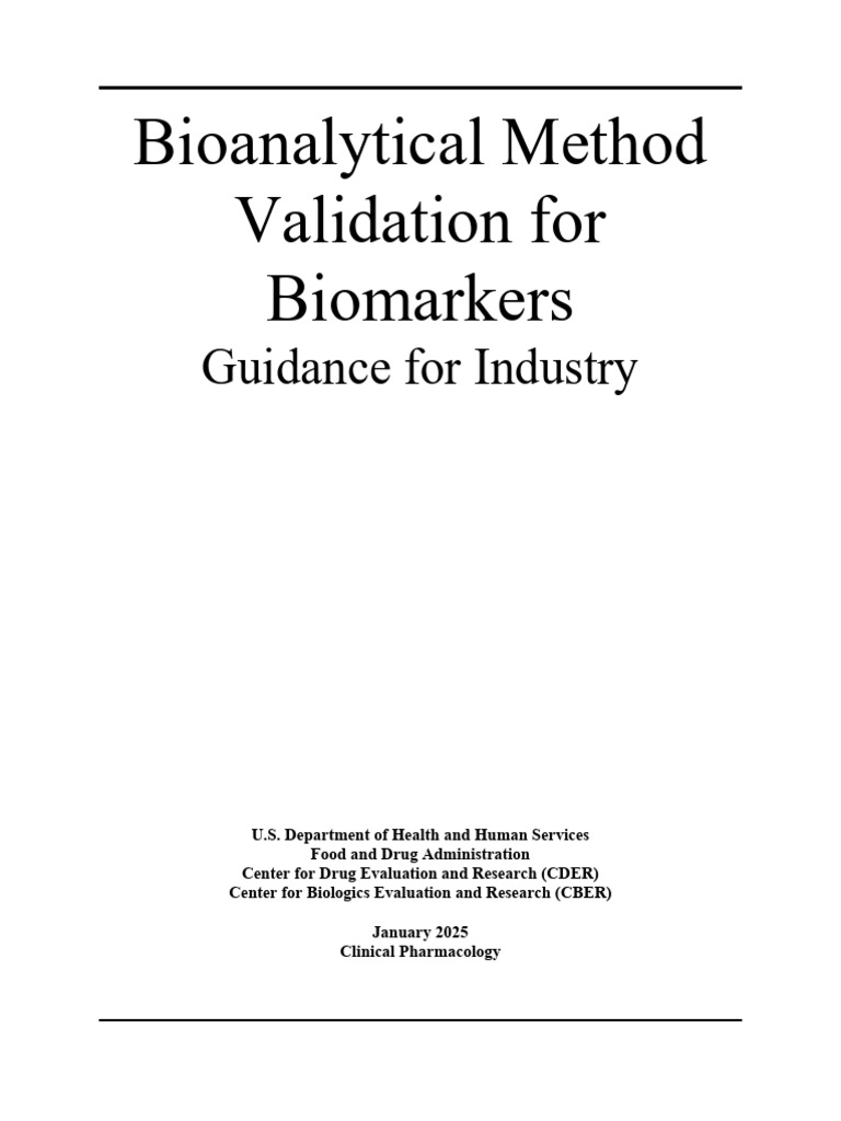 Biomarker Method Validation Guide | PDF | Drugs | Medicinal Chemistry