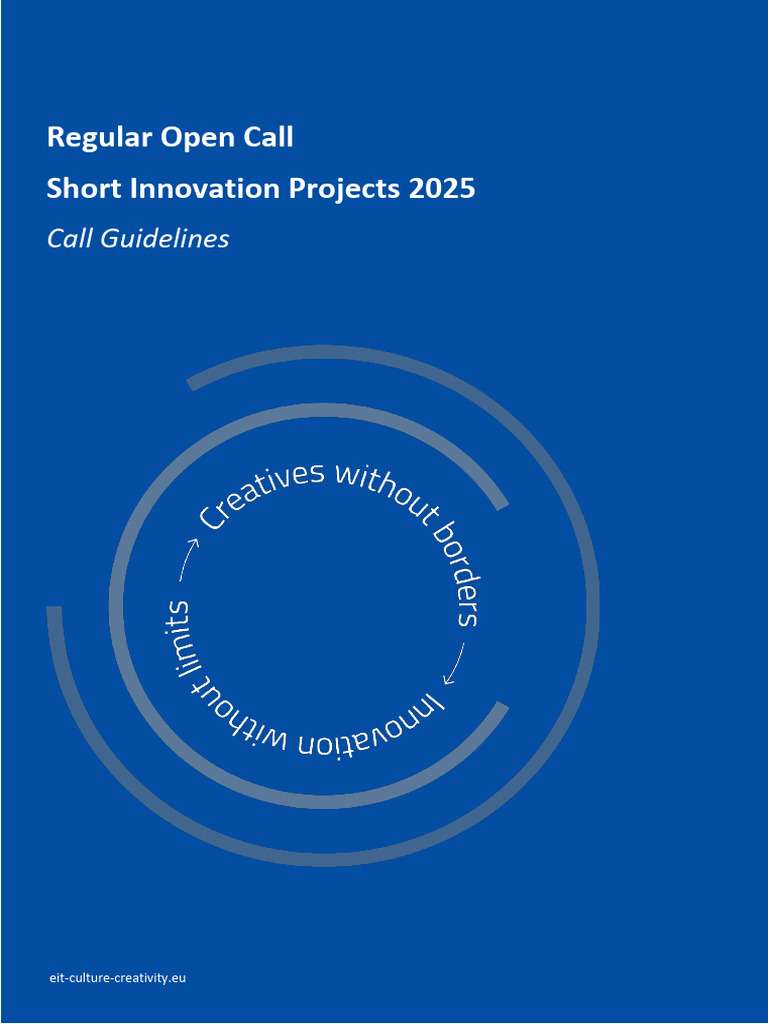 Open Call for Short Innovation Projects 2025 | PDF | Small And Medium ...