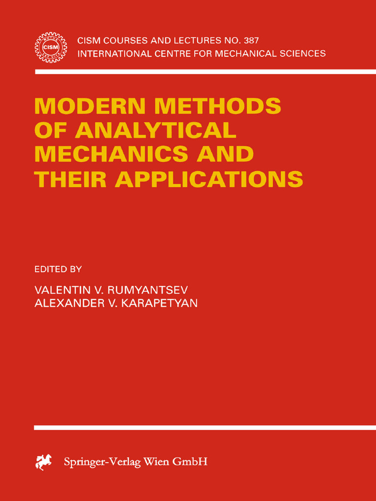 Modern Methods of Analytical Mechanics and Their Applications (PDFDrive