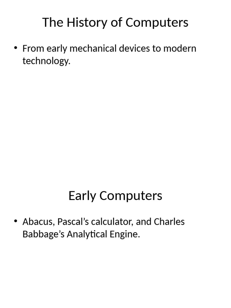 The History of Computers | PDF