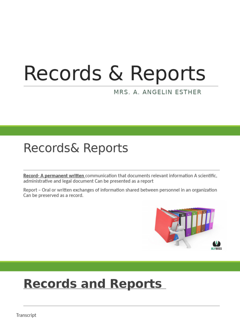 Understanding Records and Reports | PDF