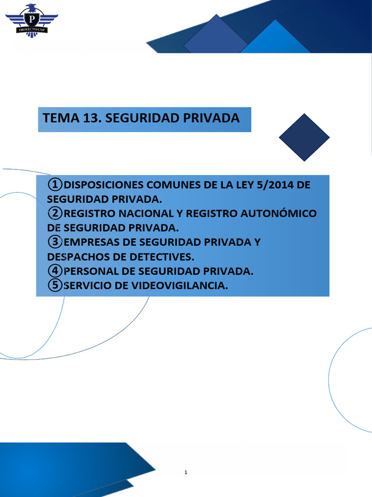 Tema 13. Seguridad Privada | PDF | Policía | Valores