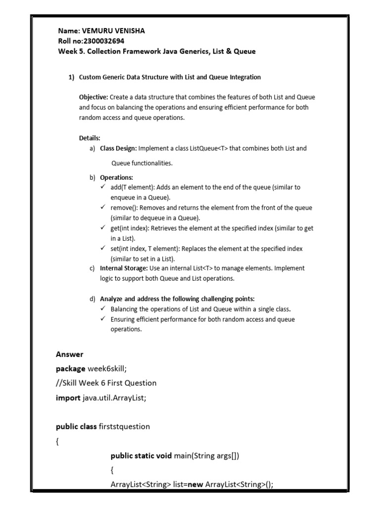 Skill week -6 (Java Generics,List, Queue_27-01-2025 to 01-02-2025 ...
