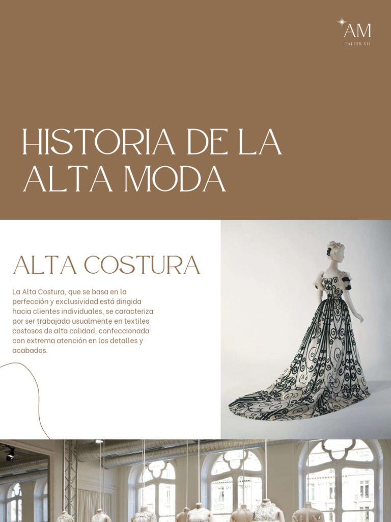 Historia de la Alta Costura: Evolución y Estilo | PDF | Diseño de moda ...