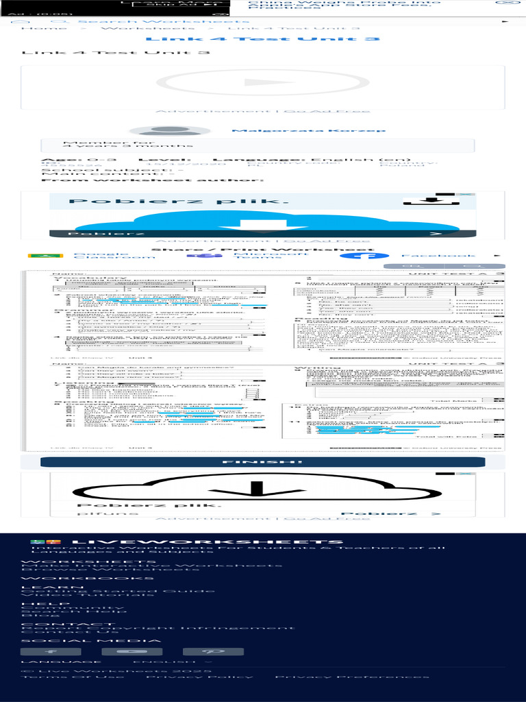 Link 4 Test Unit 3 Malgorzata Korzep | PDF