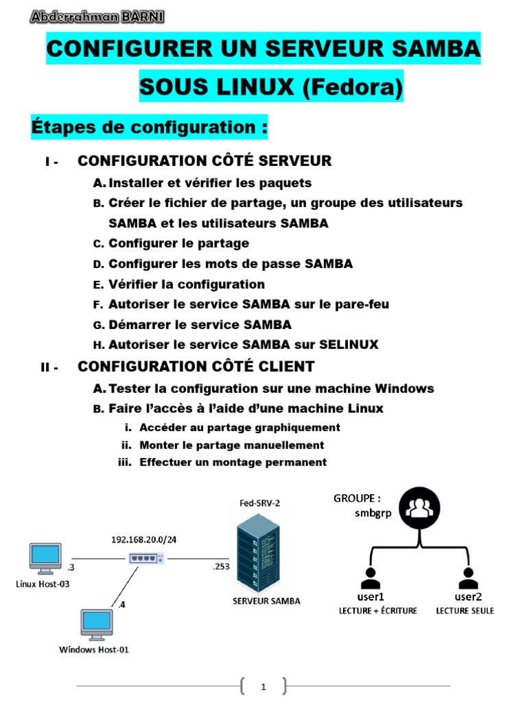 Configuration d'un serveur Samba sous Linux | PDF | Sudo | Informatique