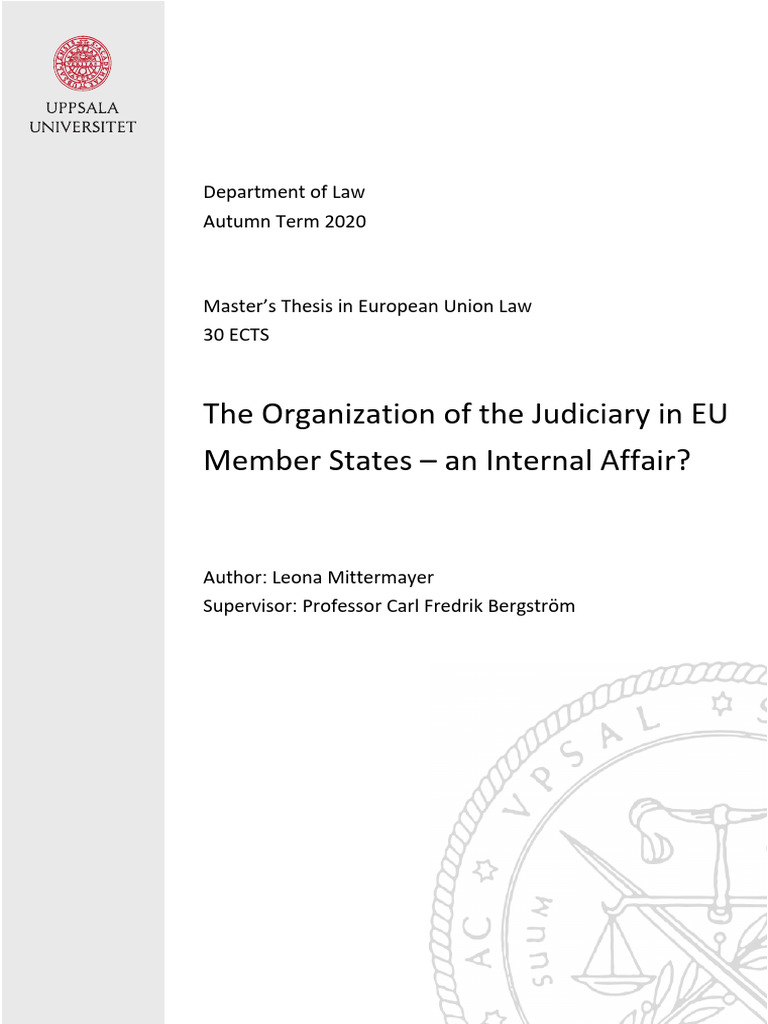 EU Judiciary Organization Analysis | PDF | European Union Law | Rule Of Law