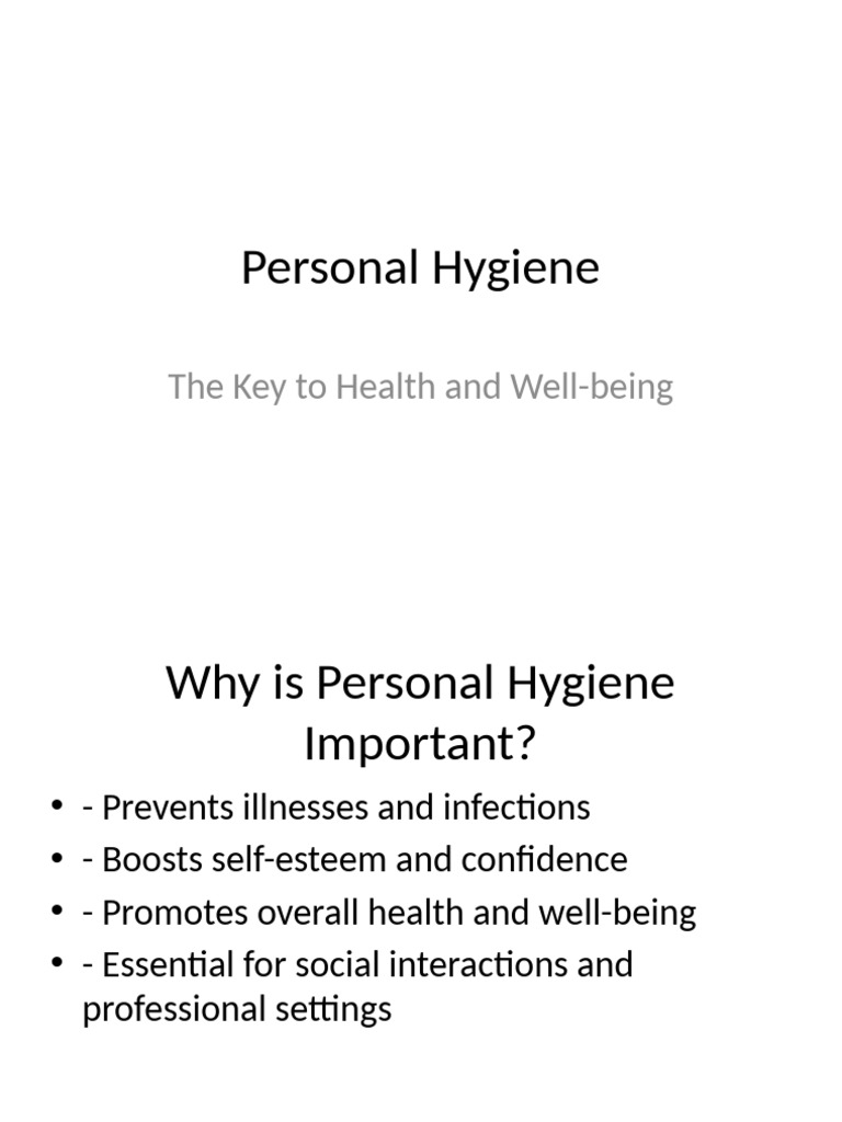 Personal Hygiene for Health and Confidence | PDF