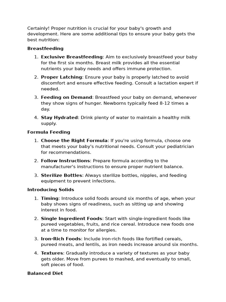 Essential Baby Feeding Guidelines | PDF | Breastfeeding | Foods