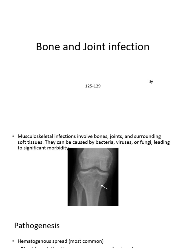 Bone and Joint Infections Overview | PDF