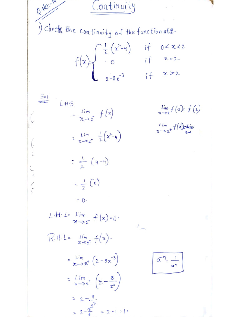 CONTINUITY SAQ'S (4marks) | PDF