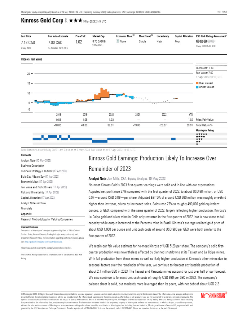Morningstar Stock Analyst Report 05-10-2023 | PDF | Investing | United ...