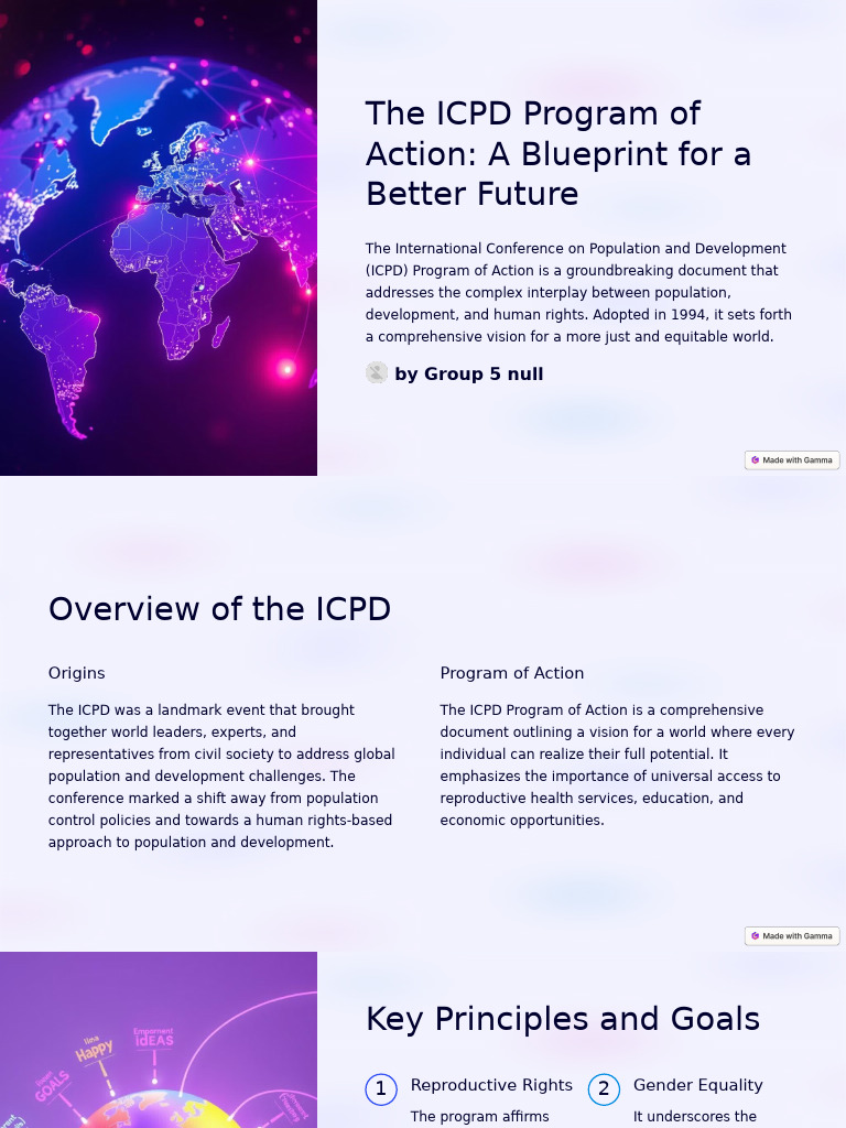 ICPD Program of Action Overview | PDF | Sustainability | Woman