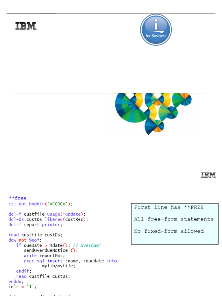 omniTech17MorrisDeepDiveintoRPGFreeForm | PDF | Ibm Rpg | Data Type