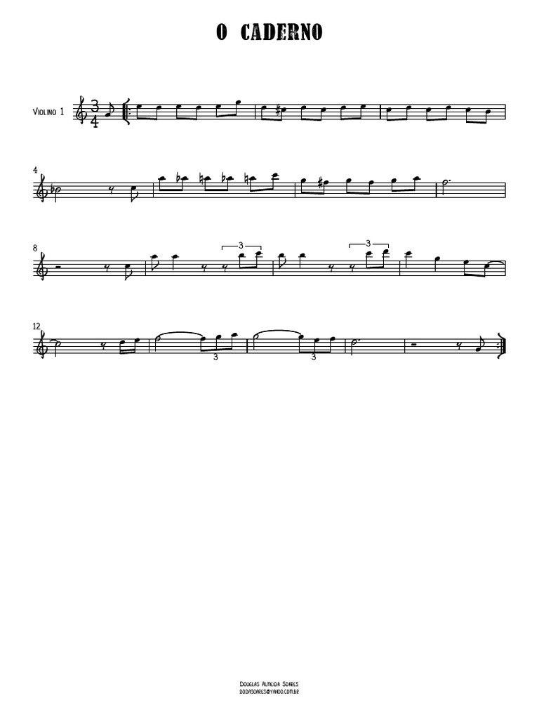 O Caderno - Violino 1 | PDF