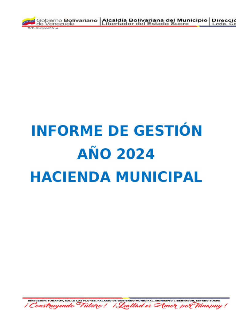 Informe de Gestión: Sistema Guirirí 2024 | PDF