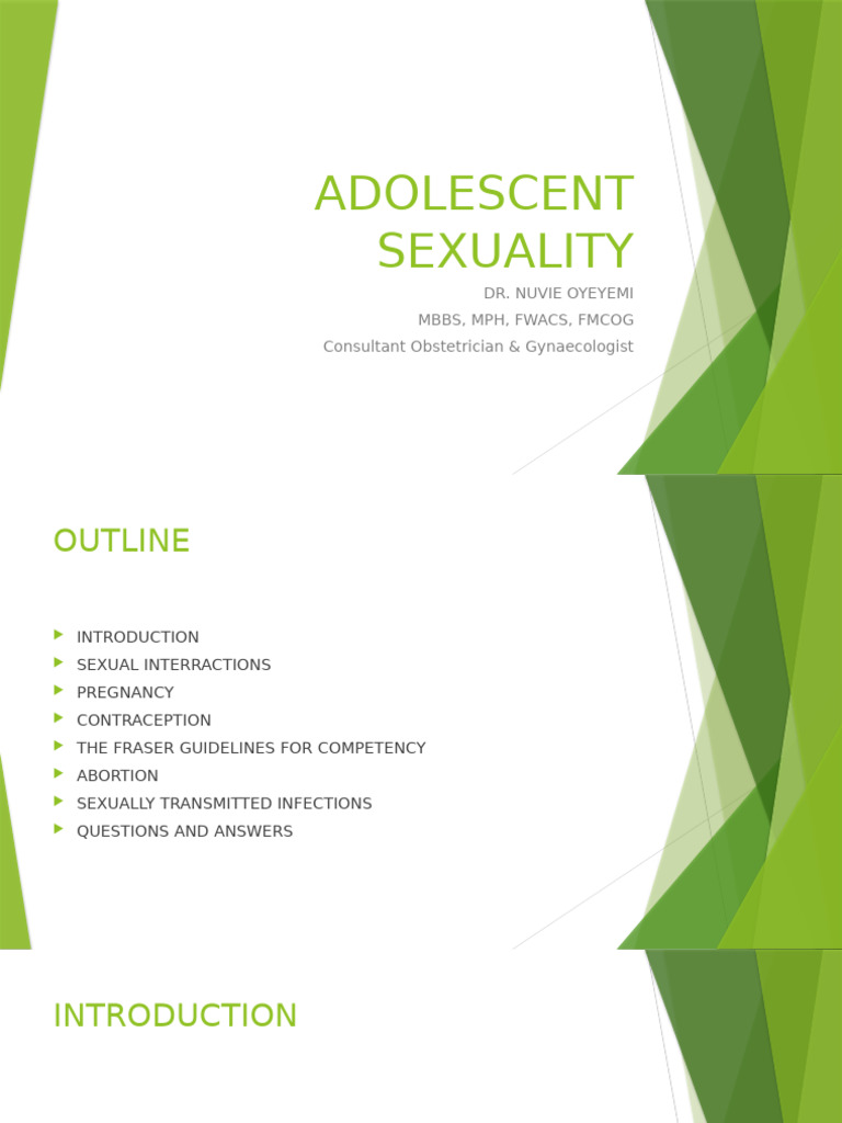 Adolescent Sexuality: Risks and Education | PDF | Sexually Transmitted ...