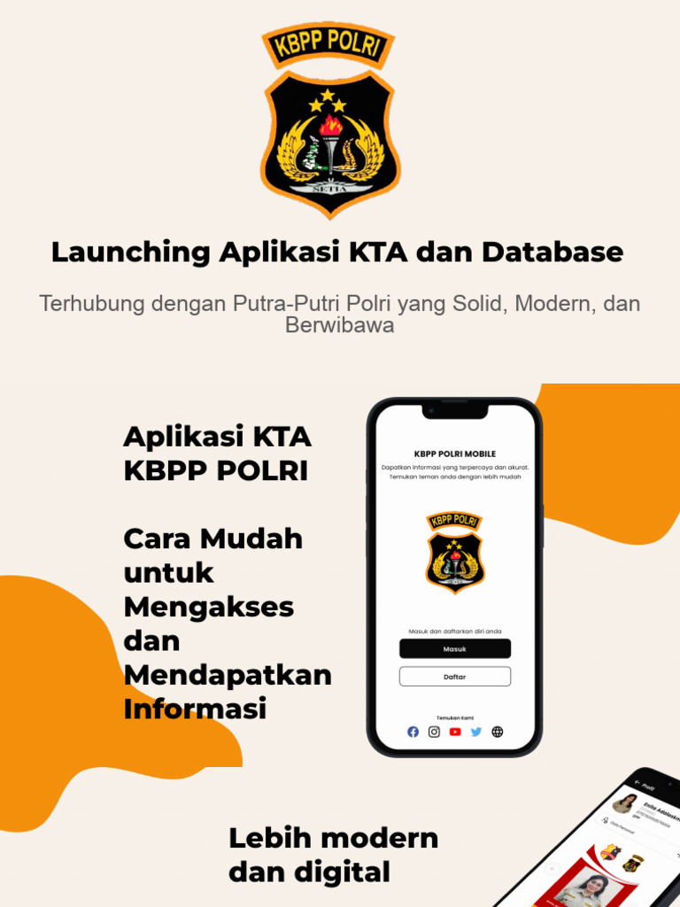 Aplikasi KTA KBPP POLRI: Modern dan Interaktif | PDF