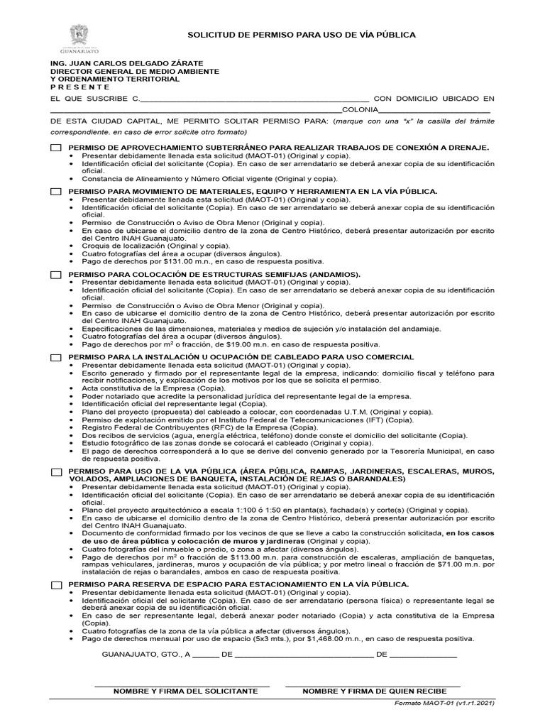 MAOT-01_a (Formato unico -v1_r1_2021-) | PDF