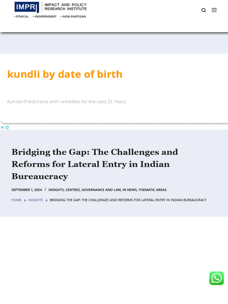 Lateral Entry Challenges in Indian Bureaucracy | PDF | Governance
