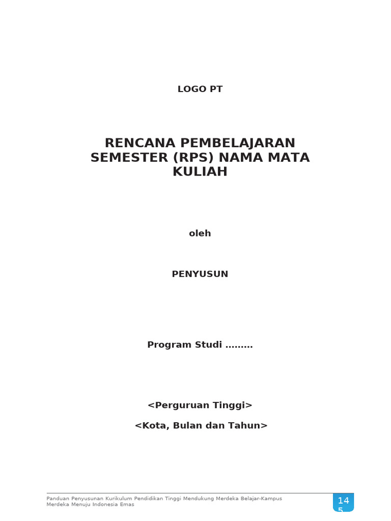 Word-Contoh Format RPS KPT 2024 | PDF