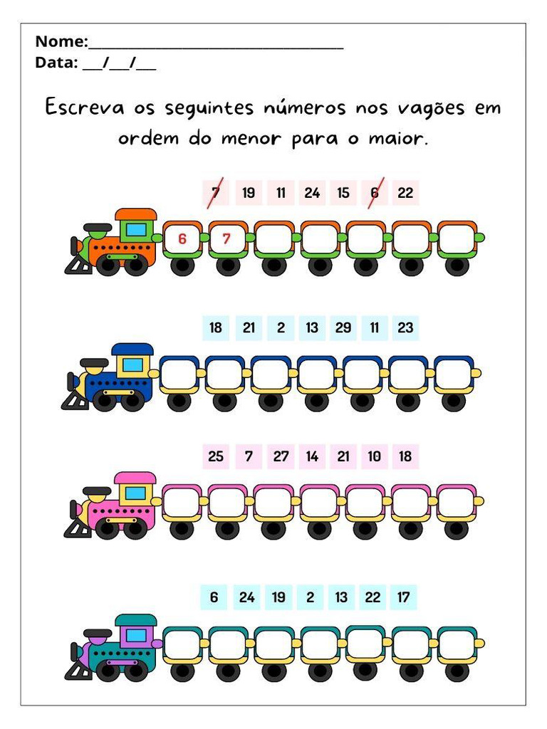 Ordem Do Menor para o Maior | PDF