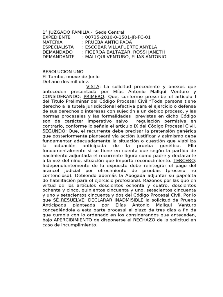 Prueba Anticipada | PDF