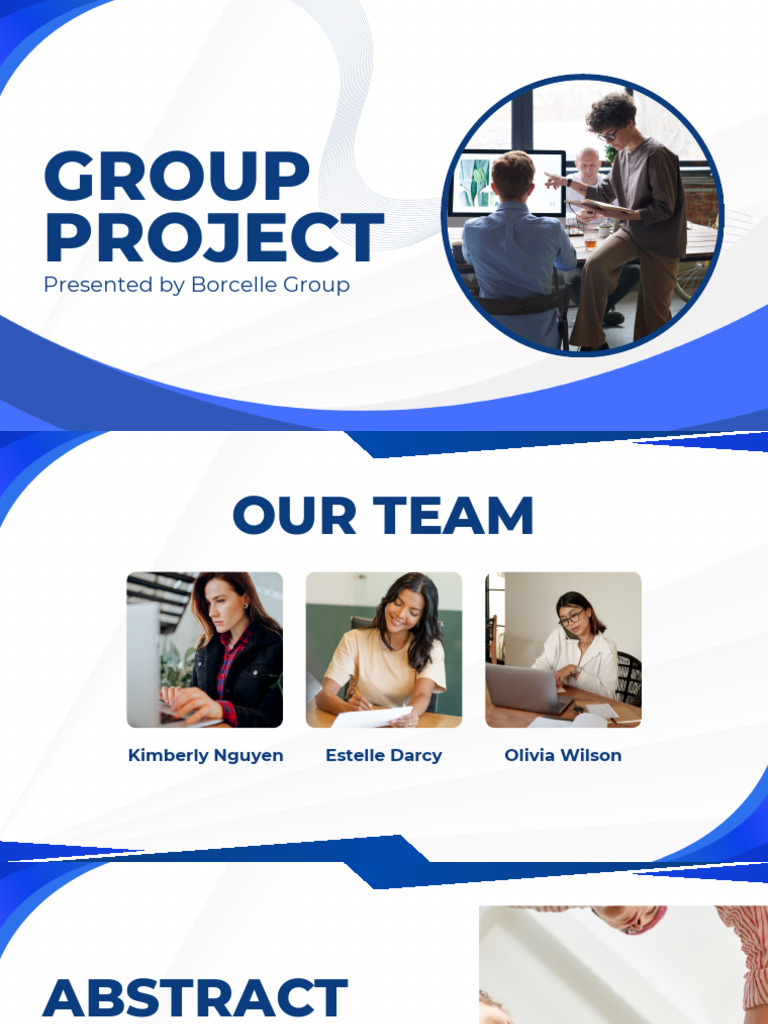 White and Blue Illustrative Group Project Presentation | PDF