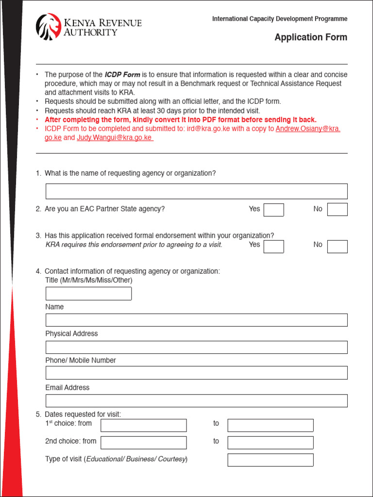 ICDP Application Form Guide | PDF