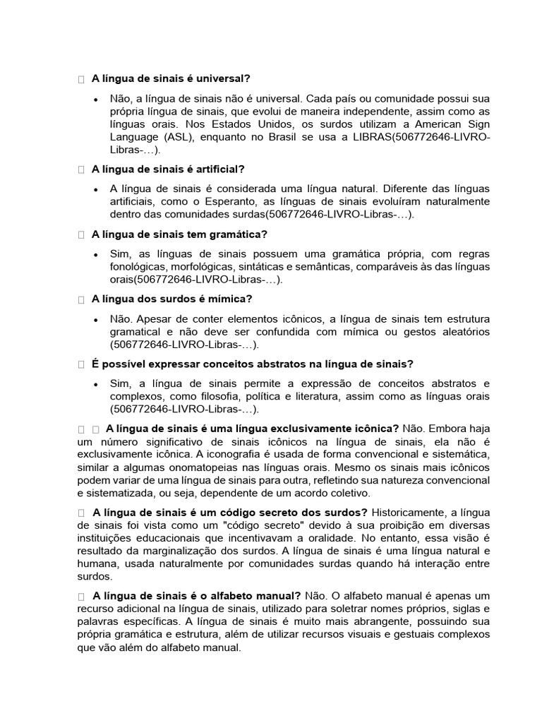 A Língua de Sinais Não é Universal | PDF | Surdez | Linguagem de sinais