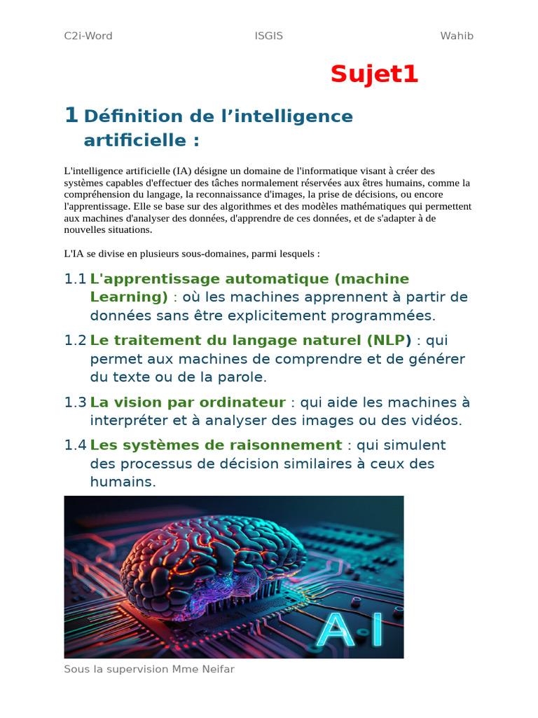 Applications et enjeux de l'IA | PDF | Intelligence artificielle ...