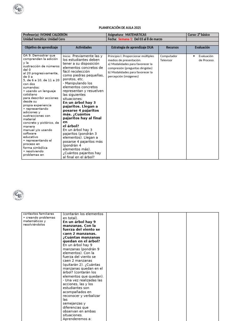 Actividades Matemáticas para Primer Grado | PDF | Aprendizaje