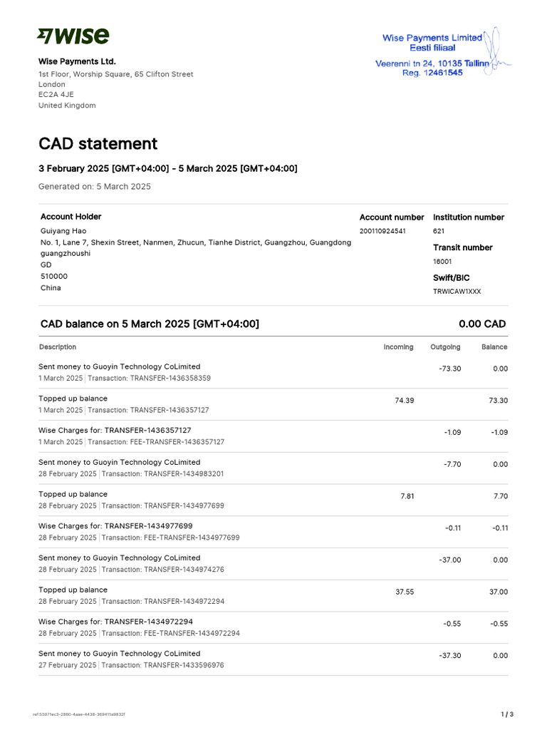 Statement 10 | PDF | Business | Personal Finance