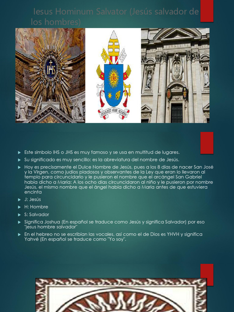 Significado del símbolo IHS en Jesús | PDF