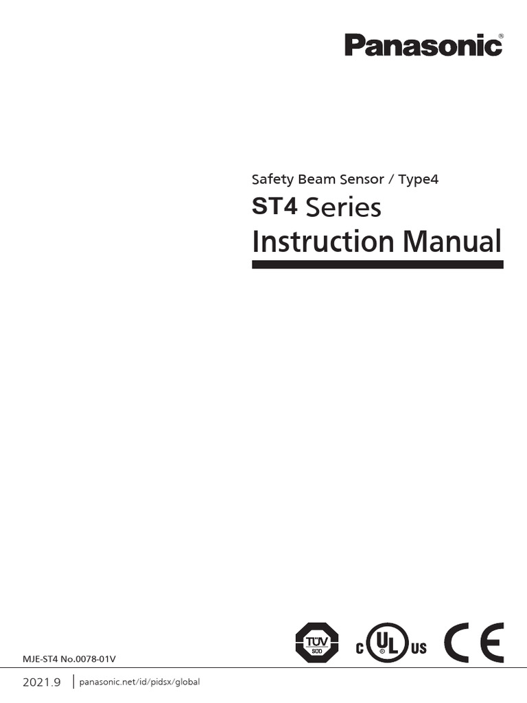 Panasonic ST4 Safety Beam Sensor Manual | PDF | Bipolar Junction ...