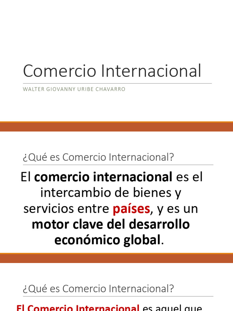Comercio Internacional | PDF | El comercio internacional | Comercio