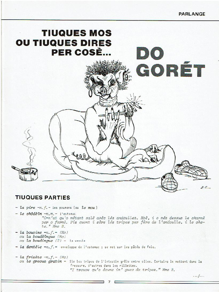 Le Gorét + Articles Et Adjectifs Dans Les Parlers de Cerizay-Moncoutant ...