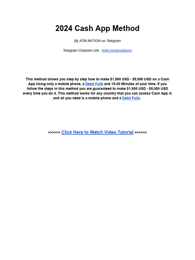 Cash App Method | PDF | Personal Finance | Money