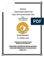 Download MAKALAH  DIMENSI KAJIAN FILSAFAT ILMU TUGAS  MATA KULIAH FILSAFAT ILMU by Ione Arka SN83582668 doc pdf