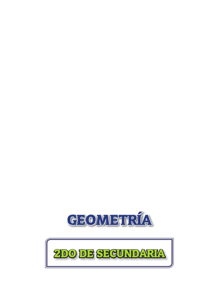 Geometría para 2do de Secundaria | PDF | Triángulo | Rectángulo