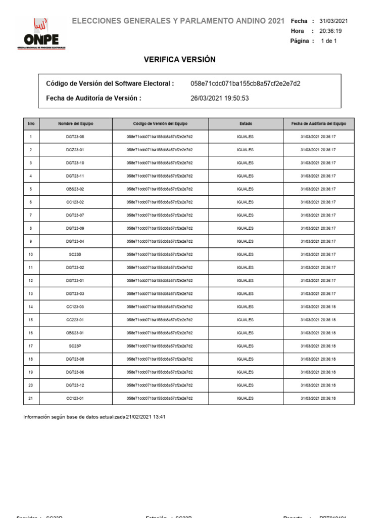 Verifica Version Simulacro 2 | PDF | Software | Informática