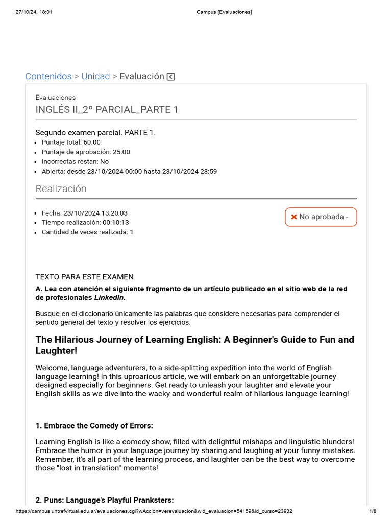 Segundo Parcial de Inglés II | PDF | Semiótica | Sintaxis