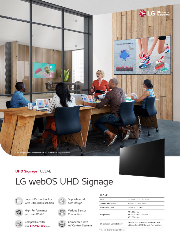 Ul3j e - Datasheet Low - LG Uhd Signage - 210908 - 2234 - 12 | PDF ...