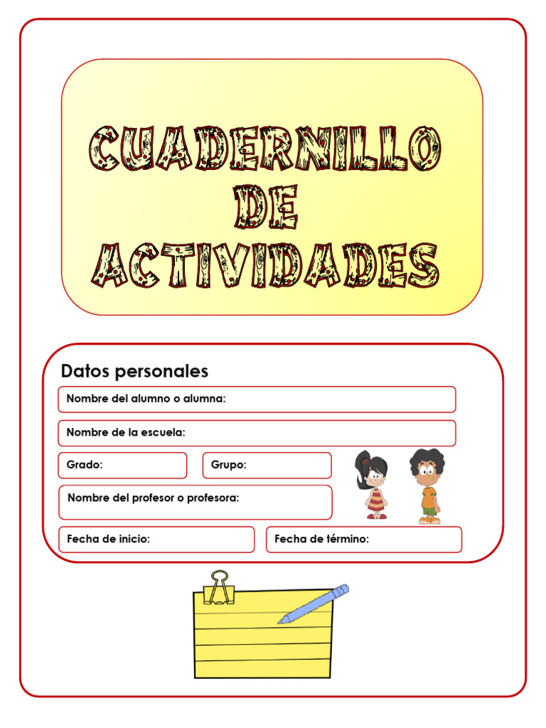 Cuadernillo de Actividades para Primer Grado | PDF