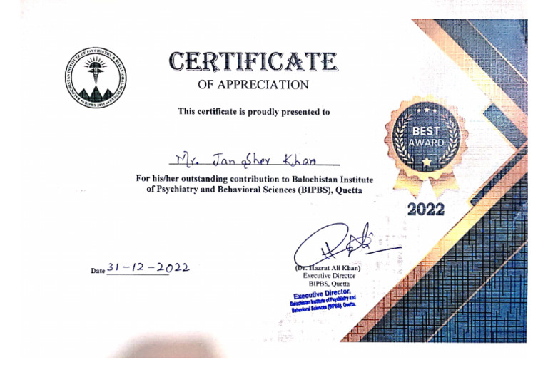 Best Intern award | PDF