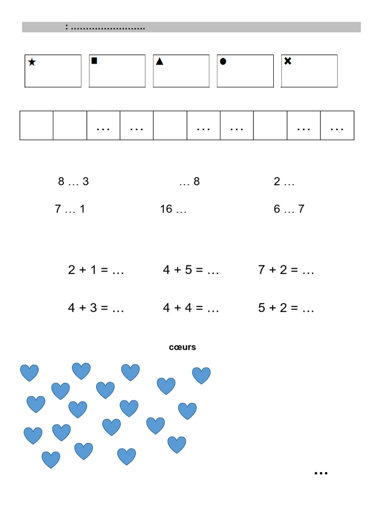 Exercices de maths CP à imprimer | PDF
