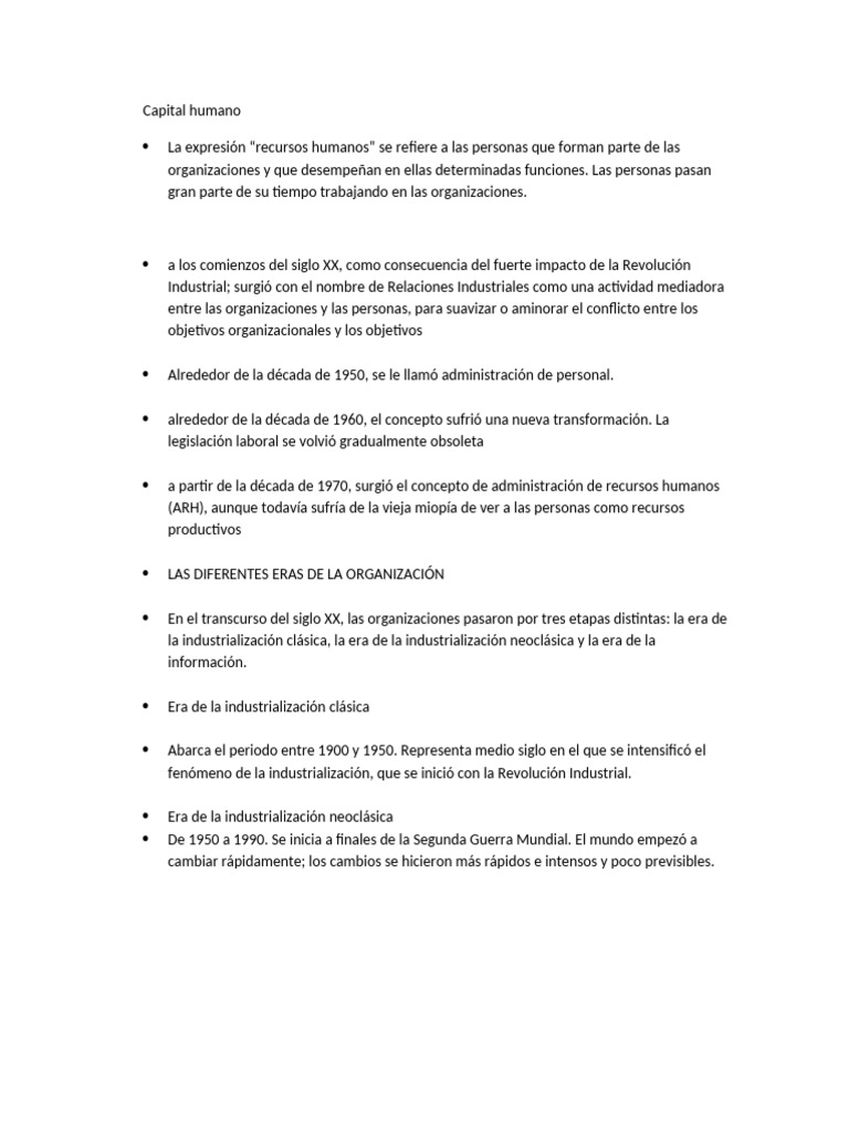 Desarrollo del Capital Humano en Empresas | PDF | Business | Economias